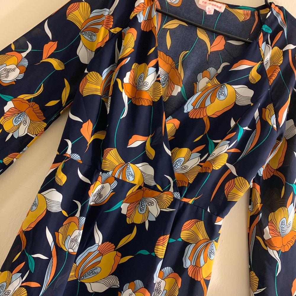 Re:Named Bell-Sleeved Paisley Dress